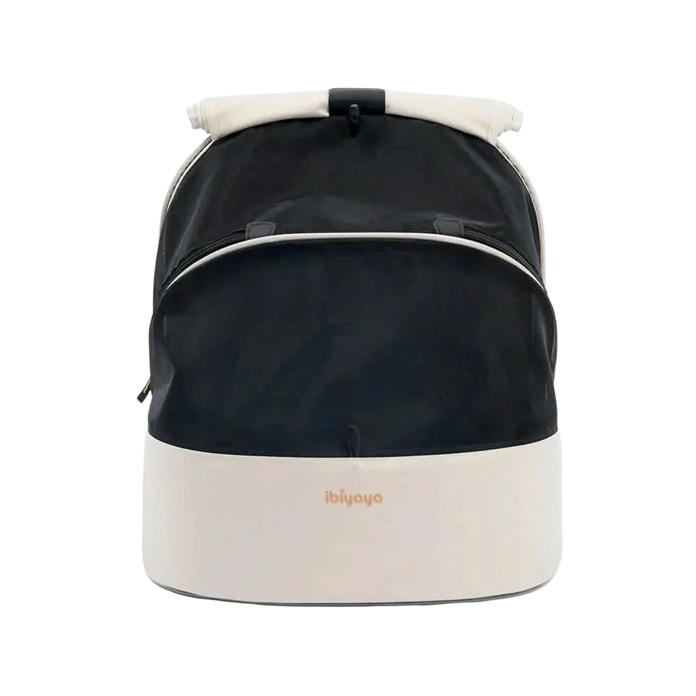 Black and cream plecak panorama buttermilk with panoramiczne otwarcie 90° and lekka aluminiowa rama featuring glossy and matte fabric